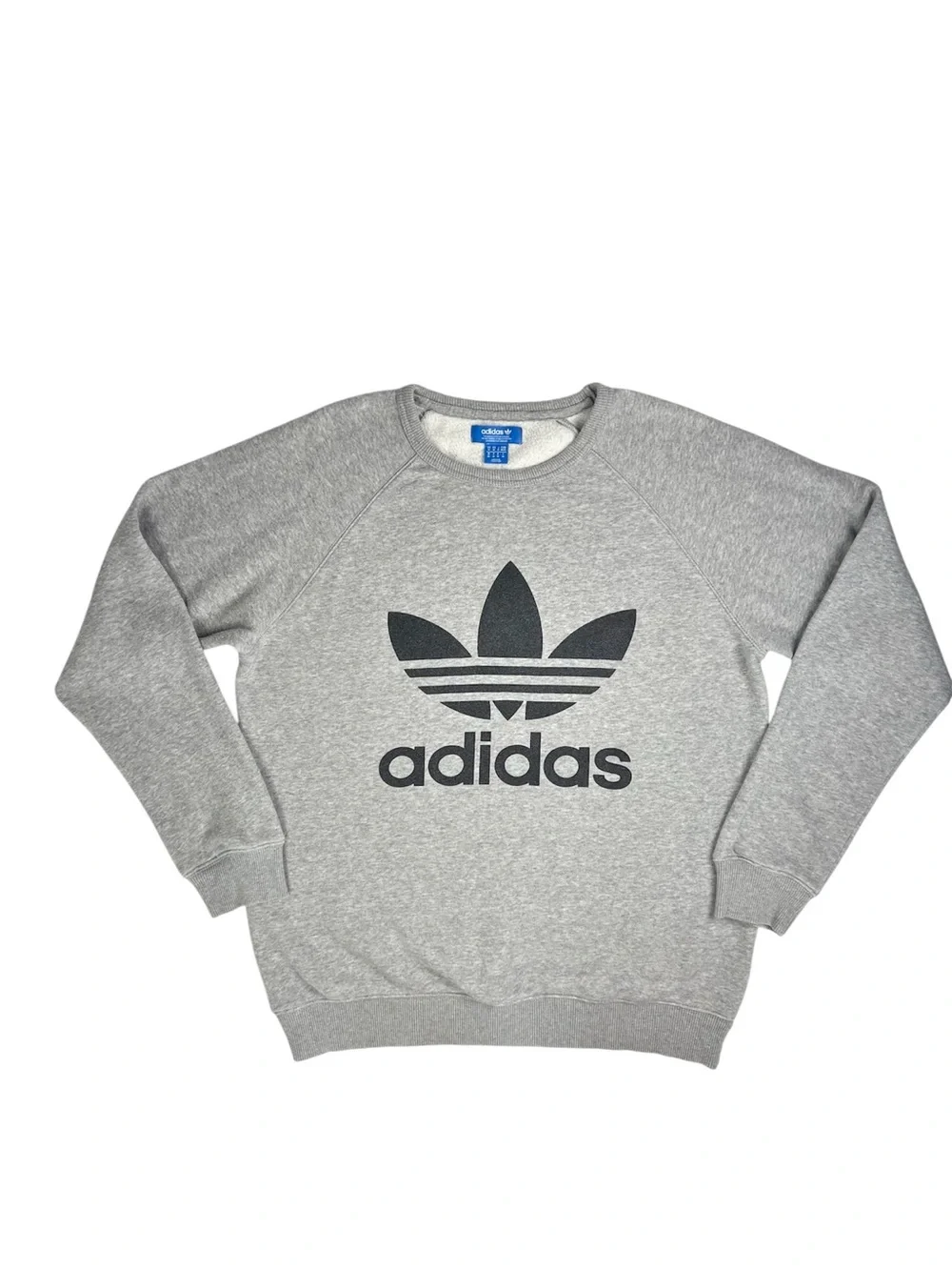 Adidas‎ Originals Trefoil Crewneck Heather Grey Pullover Sweatshirt Size Medium